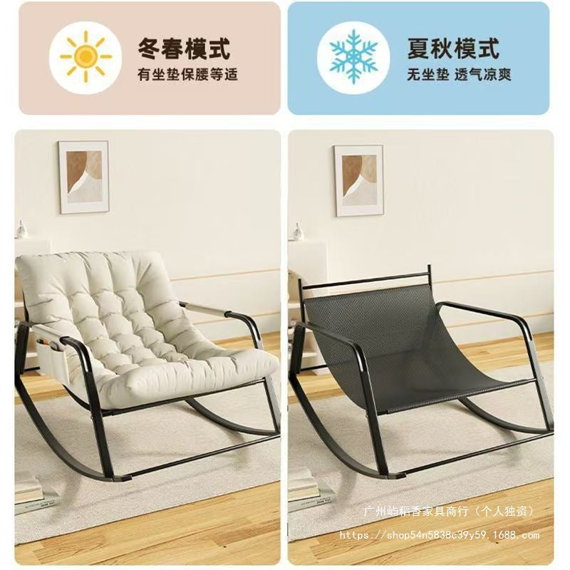 Double Rocking Chair Extra-large Widened Lazy Chair Adult Balcony Home Technology Fabric Rocking Recliner Sitting And Lying Double Rocking Chair Extra-large Widened Lazy Chair Adult Balcony Home Technology Fabric Rocking Recliner Sitting And Lying