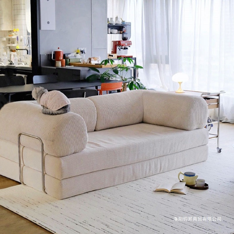 Vacuum Compression Sofa Modern Retro Corduroy Fabric Living Room Small Apartment Simple Folding Lazy Sofa Bed Vacuum Compression Sofa Modern Retro Corduroy Fabric Living Room Small Apartment Simple Folding Lazy Sofa Bed
