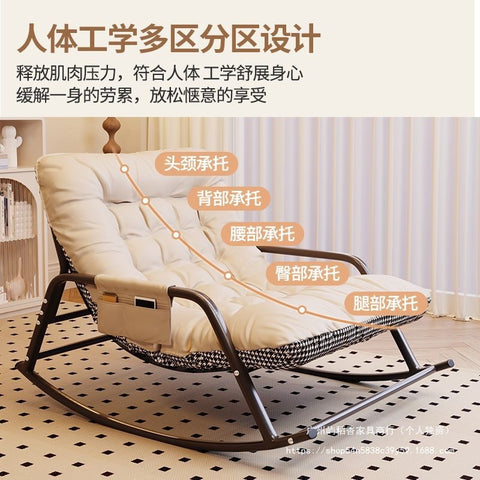 Double Rocking Chair Extra-large Widened Lazy Chair Adult Balcony Home Technology Fabric Rocking Recliner Sitting And Lying Double Rocking Chair Extra-large Widened Lazy Chair Adult Balcony Home Technology Fabric Rocking Recliner Sitting And Lying