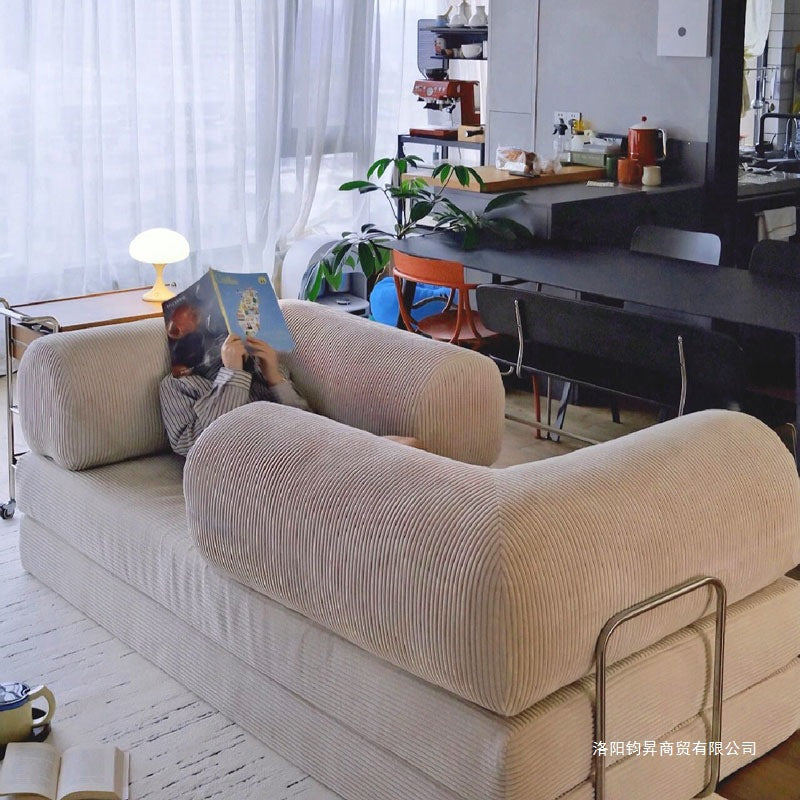 Vacuum Compression Sofa Modern Retro Corduroy Fabric Living Room Small Apartment Simple Folding Lazy Sofa Bed Vacuum Compression Sofa Modern Retro Corduroy Fabric Living Room Small Apartment Simple Folding Lazy Sofa Bed