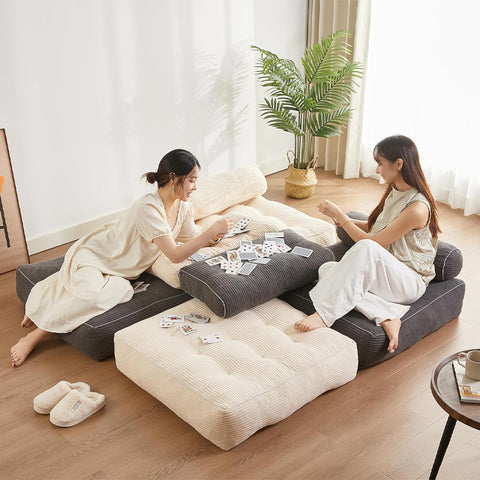 Cross-border Custom Corduroy Compressed Tatami Sofa Bed Small Apartment Changeable Modular Sofa Living Room Bedroom Lazy